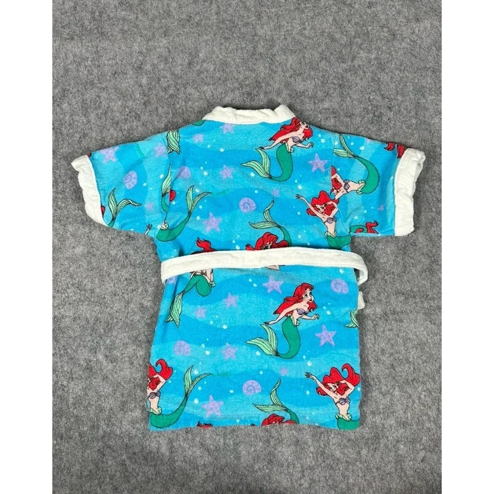 Vintage  Little Mermaid Disney Robe Swim Cover Up Kids Small 4 5